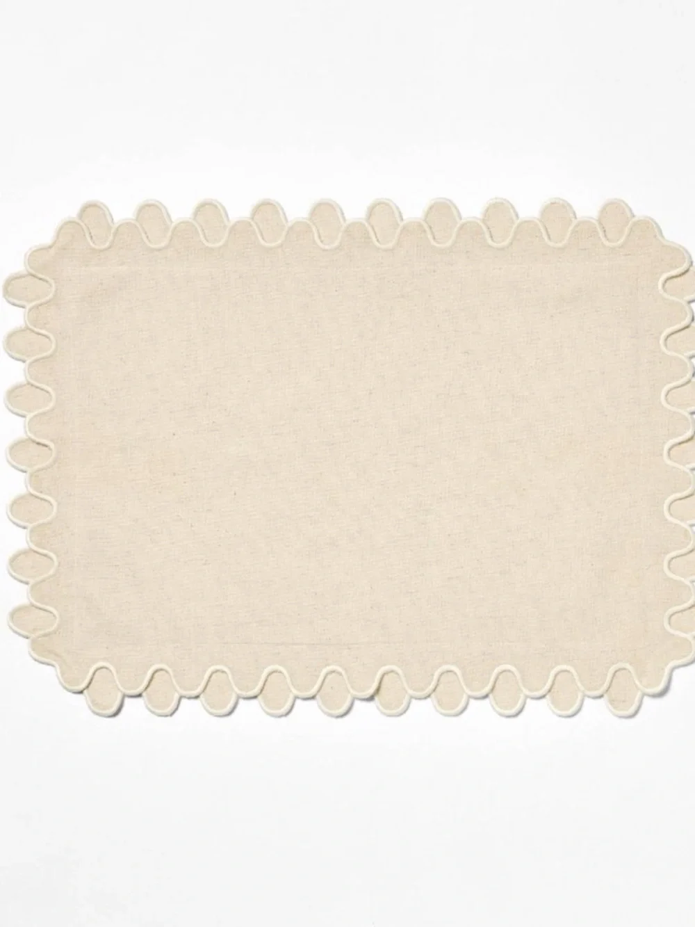 Set of 2 Scallop Edge Beige Placemats Threshold™ designed with Studio McGee